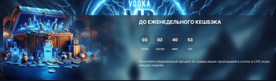 Привилегии Vodka Casino